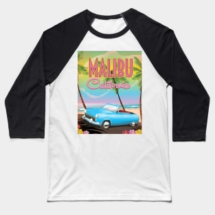 Malibu California Sunse Baseball T-Shirt